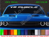 V8 MUSCLE Windshield Decal Race Car Custom Any Text Sticker